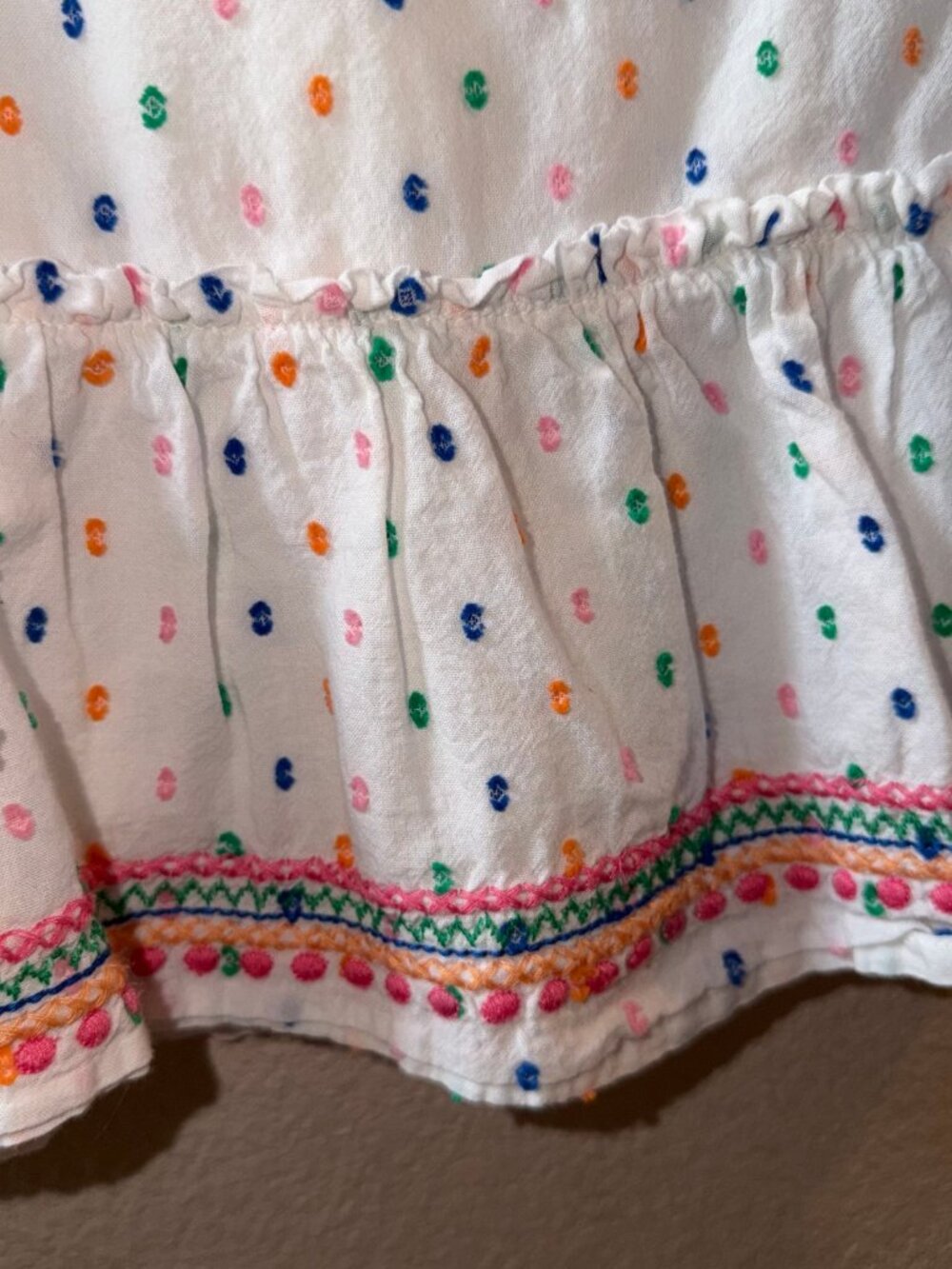 Mini Boden Polka Dot Dress with Tassel Detail 6-7Y - Picture 5 of 5